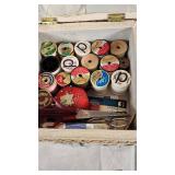 Floral Sewing Box with Supplies