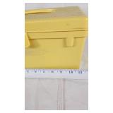 Vintage Sears Yellow Sewing Box with Supplies