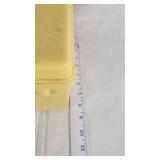 Vintage Sears Yellow Sewing Box with Supplies