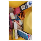 Vintage Sears Yellow Sewing Box with Supplies