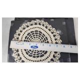 Handmade Crochet Doilies Set including White and Green Patterns