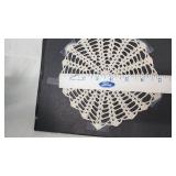 Handmade Crochet Doilies Set including White and Green Patterns