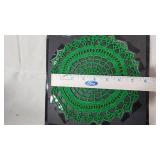 Handmade Crochet Doilies Set including White and Green Patterns