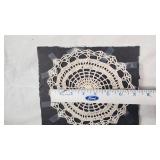 Handmade Crochet Doilies Set including White and Green Patterns