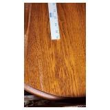 Three Wooden Tables Including Oval Coffee Table and Magazine Rack Table