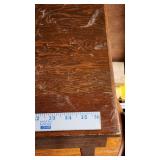 Three Wooden Tables Including Oval Coffee Table and Magazine Rack Table