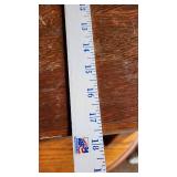 Three Wooden Tables Including Oval Coffee Table and Magazine Rack Table