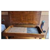 Three Wooden Tables Including Oval Coffee Table and Magazine Rack Table