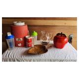 Kent Precision Pork Plan Cooler, Blender Bottle, and Assorted Kitchen Items