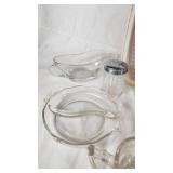 Kitchenware and Utensils Lot including Glass Bowls, Cutlery, and Storage Containers