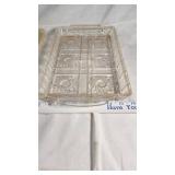 Indiana Glass Co. Princess Crystal Punch Set with Serving Trays