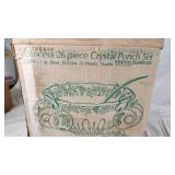 Indiana Glass Co. Princess Crystal Punch Set with Serving Trays