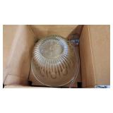 Indiana Glass Co. Princess Crystal Punch Set with Serving Trays