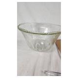 Indiana Glass Co. Princess Crystal Punch Set with Serving Trays