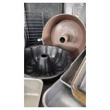 Baking Pan and Bakeware Collection including Heart-Shaped Pan, Bundt Pans, Loaf Pans, and Baking Sheets