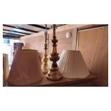 Brass Lamps and Lamp Shades