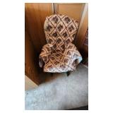 Gliding Rocking Chair with Floral Cushion