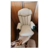 Gliding Rocking Chair with Floral Cushion