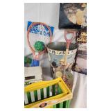 Assorted Toys and Games including Scrabble, Lincoln Logs, and Puzzles