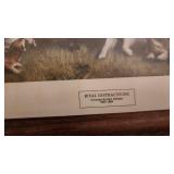 Lot of Framed Artwork, Lamps, and Folding Table