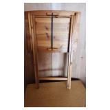 Lot of Framed Artwork, Lamps, and Folding Table