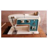 Singer Touch & Sew Sewing Machine with Accessories and Cabinet