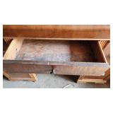 Art Deco Style Wooden Desk with Drawers