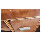 Art Deco Style Wooden Desk with Drawers