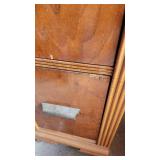 Art Deco Style Wooden Desk with Drawers