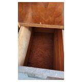 Art Deco Style Wooden Desk with Drawers