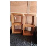 Wooden Shelves Set Including Two Units