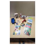 Assorted Vintage and Collectible Items including Star Trek Book and Record Set, Disney Figurines, and More