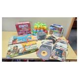 Collection of Vintage Board Games, Records, and Toys including G.I. Joe Marine Paratroop Game, Battleship, and More