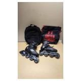 K2 Kinetic 80 Pro M Inline Skates with GreatLand Backpack and Under Armour Bag Size US9