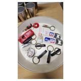 Budweiser and Jameson Openers, Vintage Thermos, and Decorative Bottles