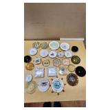Lot of Collectible Ashtrays Featuring Various Locations and Brands