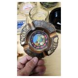 Lot of Collectible Ashtrays Featuring Various Locations and Brands