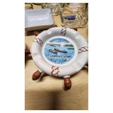 Lot of Collectible Ashtrays Featuring Various Locations and Brands