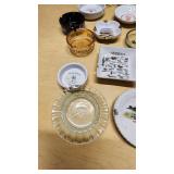 Lot of Collectible Ashtrays Featuring Various Locations and Brands