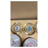 Lot of Collectible Ashtrays Featuring Various Locations and Brands