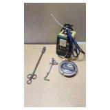 Hi-line Battery Charger, Turnbuckle, Livestock Pill Balling Gun, and Tie-down Ring