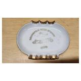 Parksmith 22K Gold Trim Indianapolis Motor Speedway Ashtray