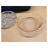 Vintage Collector Plates and Glassware Set including State Plates, Decorative Bowls, and Ceramic Pot