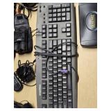 Various Electronic and Miscellaneous Items including eMachines Keyboard, Tiger Quiz Wiz Game, Memorex Discman, and More