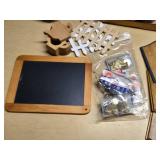 Assorted Home Decor and Craft Items Including Huntington Home Pumpkin and Gourd Bowl Fillers, Wooden Decorations, and Seasonal Ornaments