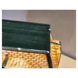 Ceramic Cookie Jars including Nutcracker, House, Apple, and Snowman Scene