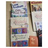 Collection of Books and Magazines including National Geographic and How to Talk Minnesotan