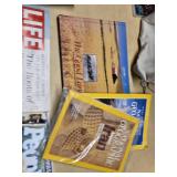 Collection of Books and Magazines including National Geographic and How to Talk Minnesotan