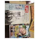 Collection of Books and Magazines including National Geographic and How to Talk Minnesotan