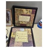 Framed Quotes and Home Decor Items